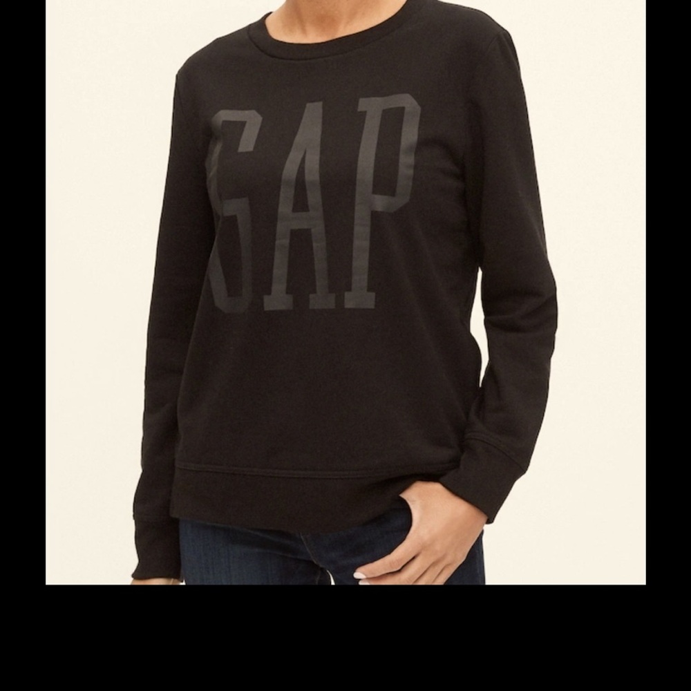 WT GAP LOGO SWEATSHIRT SIZE MEDUIM Logo Hoodie TRUE BLACK